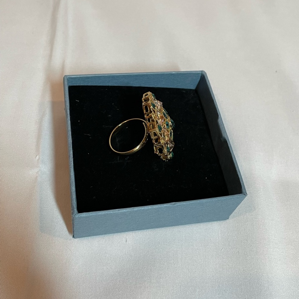 Turquoise stone adjustable ring - Picture 4 of 5